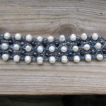 Beaded Black And White Pearl Bracelet Handmade Bracelets