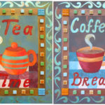 Coffee and Tea Acrylic Painting