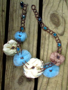 Silk Flower Necklace Tutorial