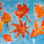 Crayon Resist Fall Leaves Art Lesson