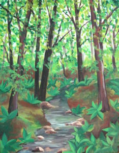 How To Paint A Forest In Acrylic Paint