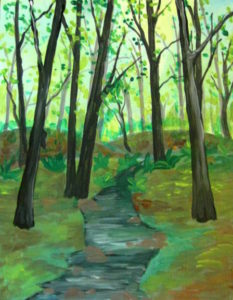 How To Paint A Forest In Acrylic Paint