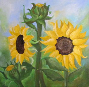 How To Draw Sunflowers - Happy Family Art