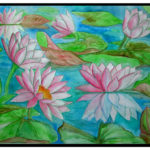 Watercolor Water Lilies Painting
