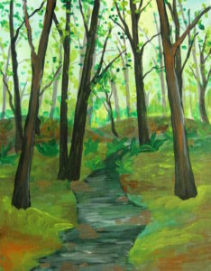 How To Paint A Forest In Acrylic Paint