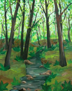 How To Paint A Forest In Acrylic Paint