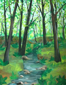 How To Paint A Forest In Acrylic Paint