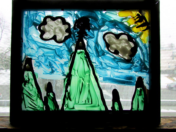 Tiffany Stained Glass Art Lesson Happy Family Art