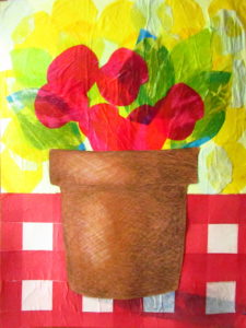 Tissue Paper Collage Art