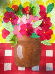 Tissue Paper Collage Art