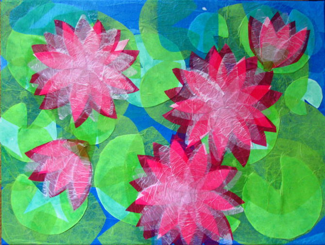 tissue paper collage art projects for kids