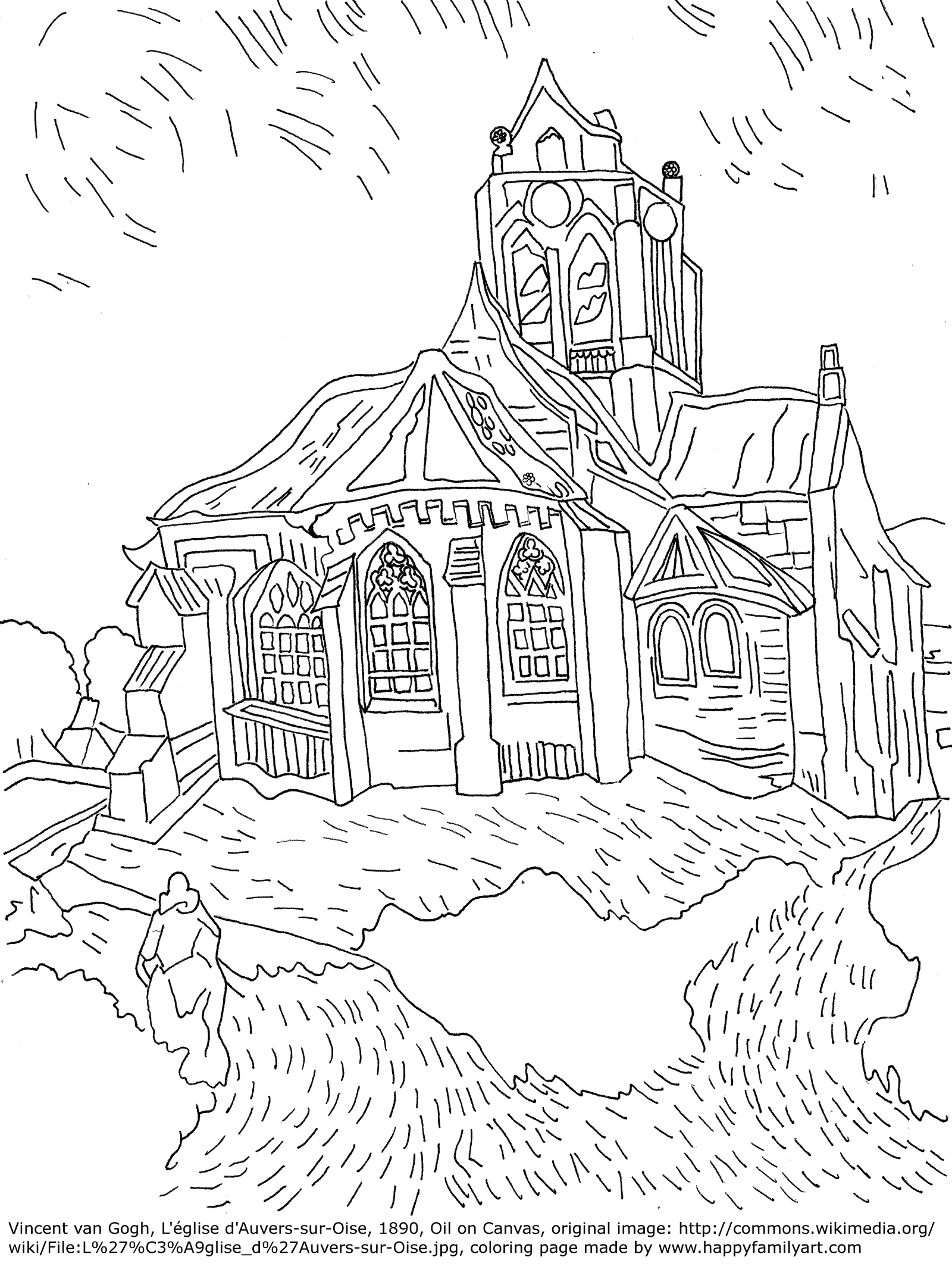 Famous Paintings Coloring Pages
