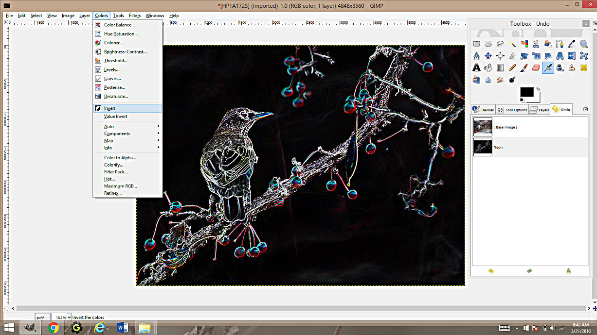 How to Invert Image Colors - GIMP tutorial