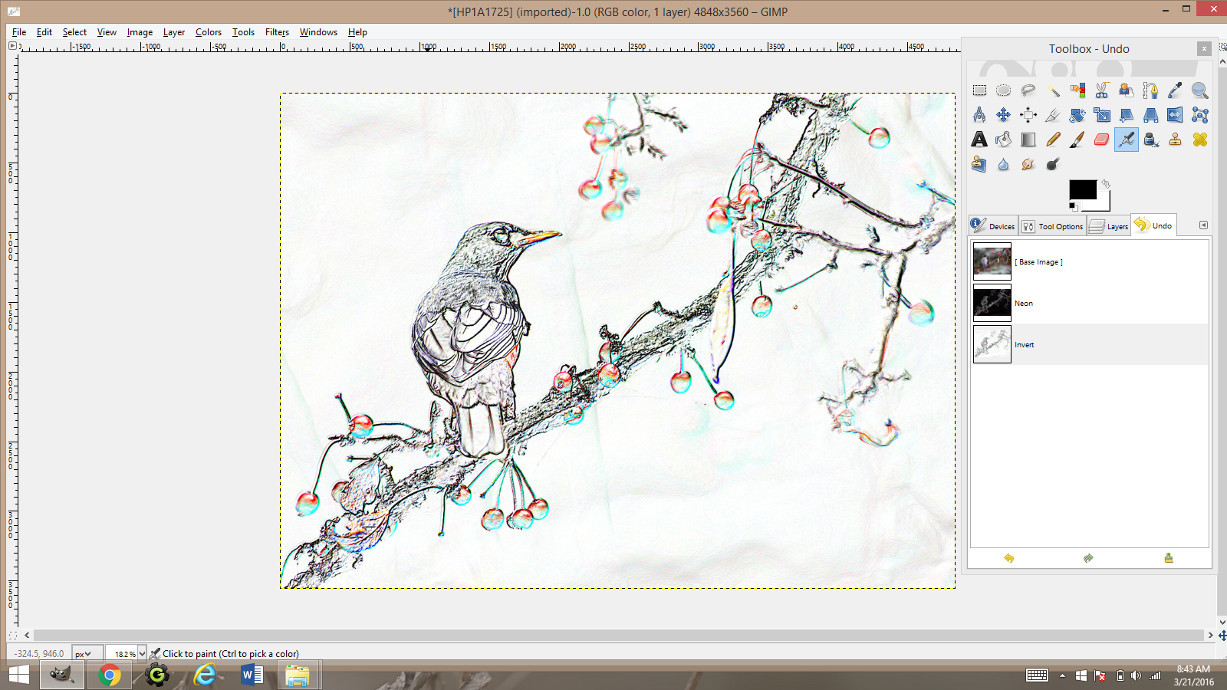 Making Coloring Pages From Photographs Using Gimp