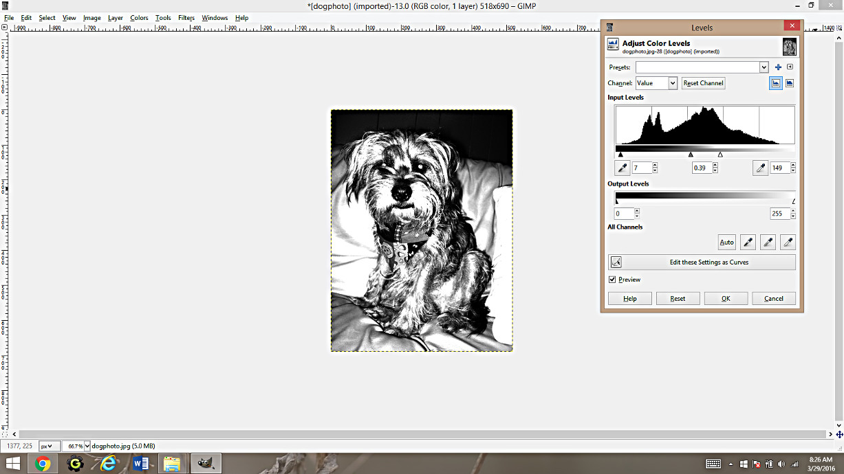Making Coloring Pages From Photographs Using Gimp