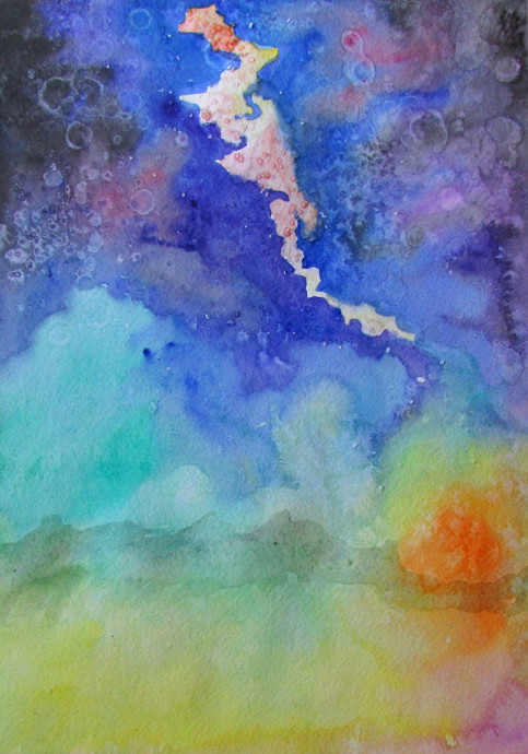 Fun Watercolor Galaxy and Space Paintings 