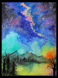 Fun Watercolor Galaxy and Space Paintings