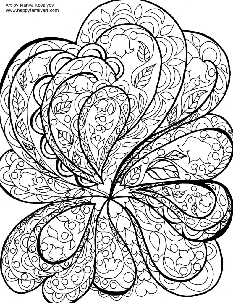 Adult Coloring Pages Nature Patterns Abstract