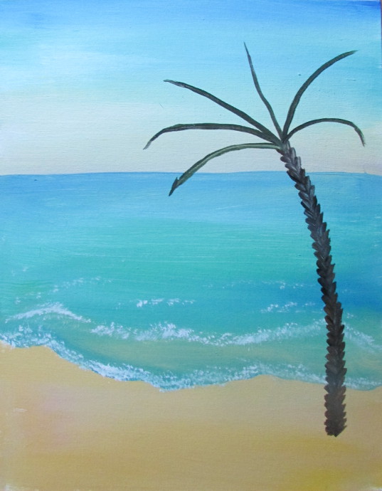 How To Paint A Tropical Beach Happy Family Art