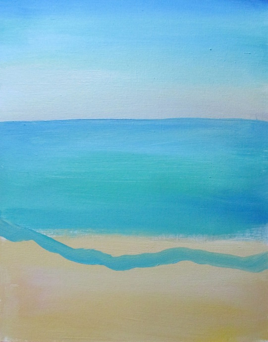 How To Paint A Tropical Beach - Happy Family Art