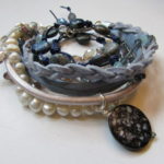 Multi-Strand Leather Necklace and Bracelet