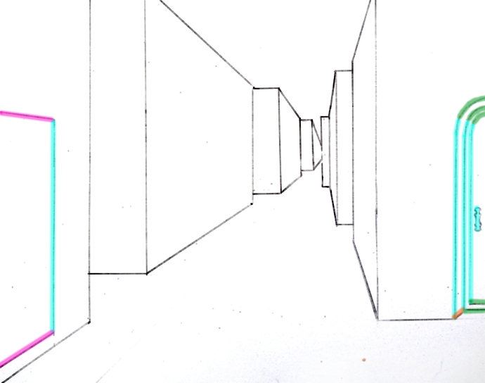One Point Perspective Drawing - Art & Architecture-saigonsouth.com.vn
