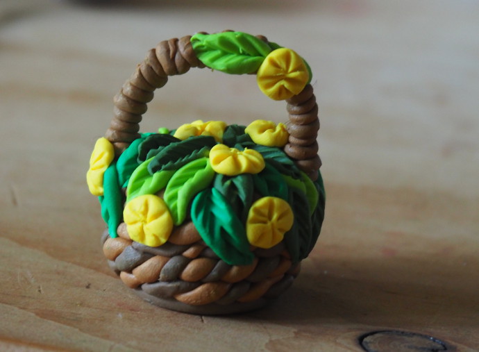 Clay Fairy Garden Creations Basket
