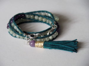 How To Make A Boho Bead and Leather Wrap Bracelet