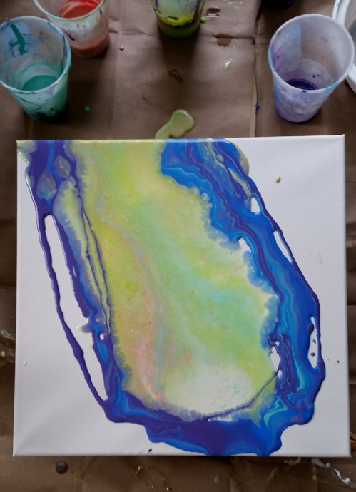 Painting with Liquitex Pouring Medium