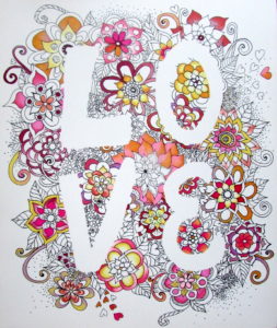 Negative Space Drawing Coloring Page