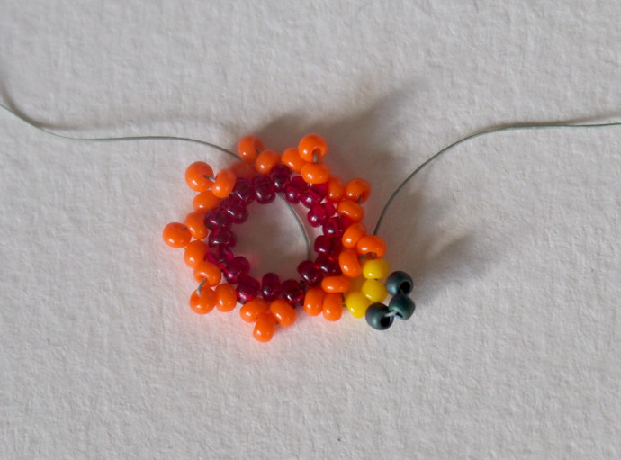 Rainbow Beaded Earrings