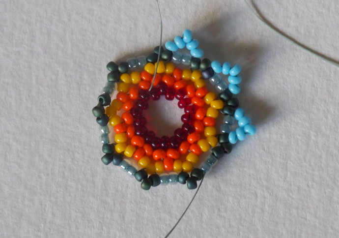 Rainbow Beaded Earrings