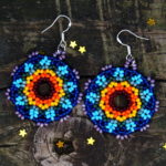 Rainbow Beaded Earrings