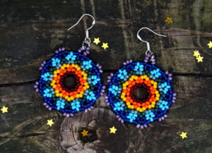 Rainbow Beaded Earrings