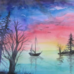 How To Paint a Sunset With Watercolors