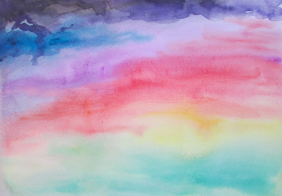 How To Paint a Sunset With Watercolors