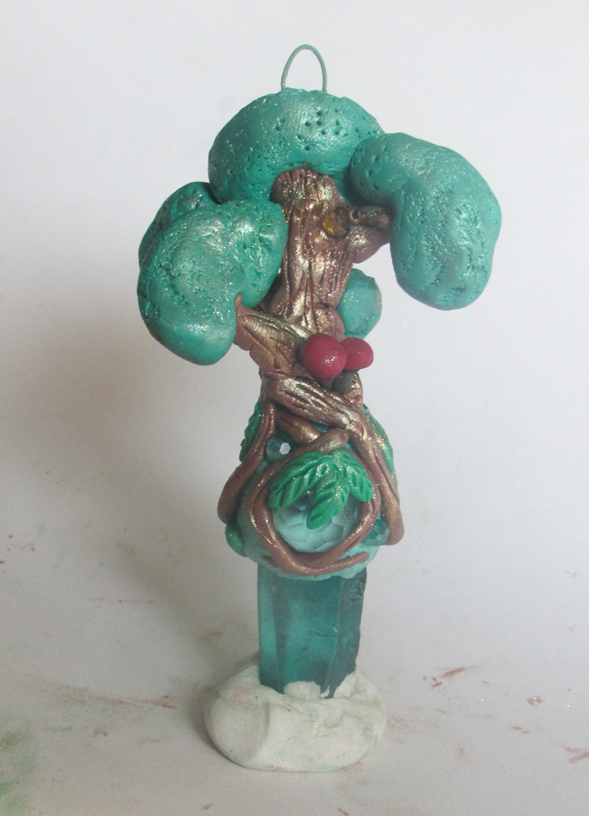 Polymer Clay and Crystal Magical Tree 