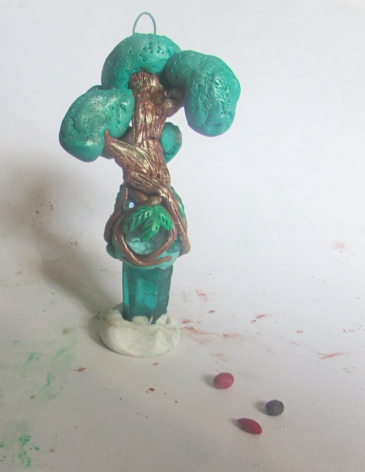 Polymer Clay and Crystal Magical Tree 