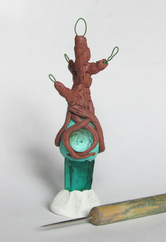 Polymer Clay and Crystal Magical Tree 