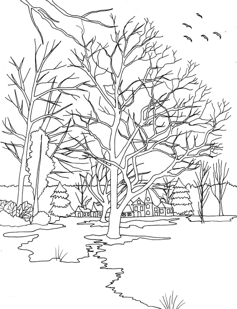 Winter Coloring Page