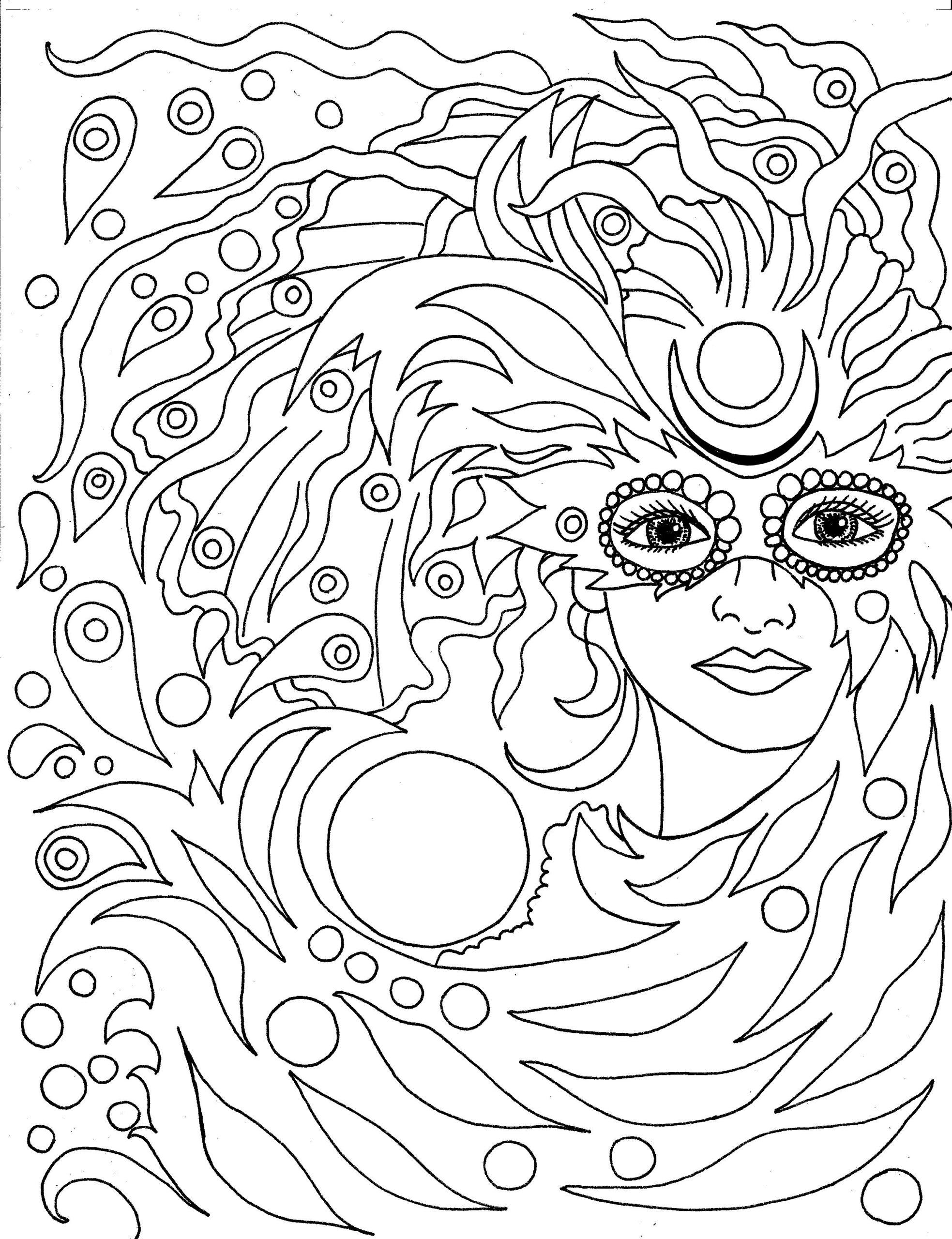 beautiful woman goddess fairy coloring page 