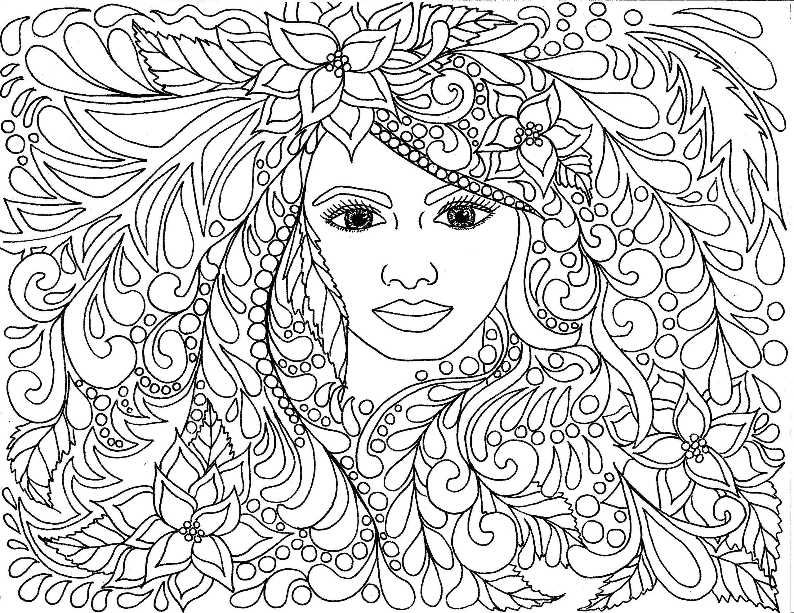 beautiful woman goddess fairy coloring page 