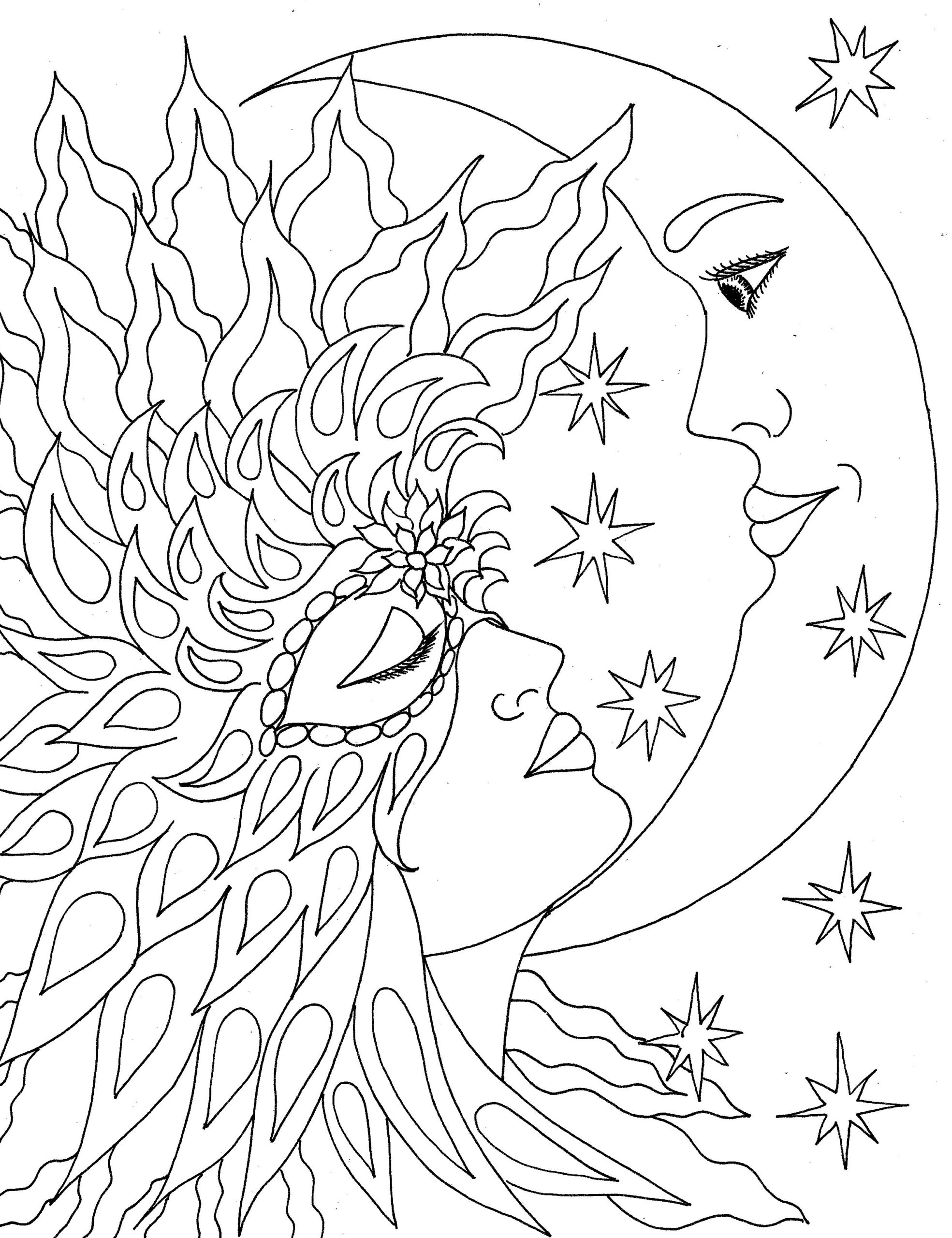 beautiful woman goddess fairy coloring page 